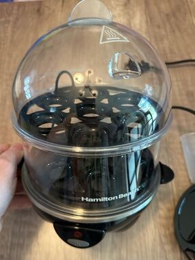 Hamilton Beach Black and Clear Electric Egg Cooker